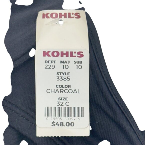 Bali Womens Black Underwire Minimizer Bra Size 32C Lace Detail New With Tags - Picture 4 of 8